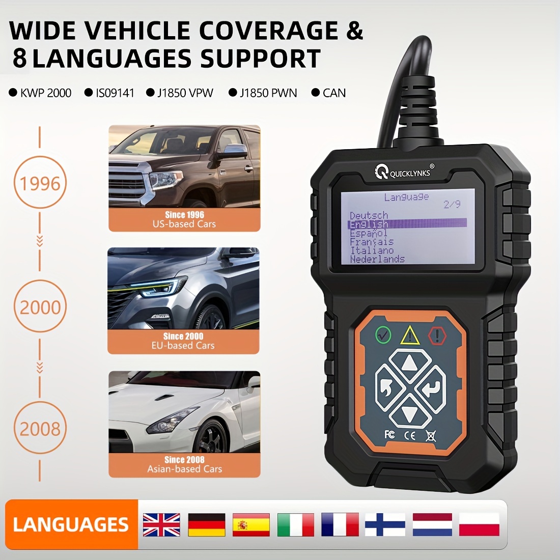 Scanner De Code De Diagnostic Automobile OBD2 V850 Lecteur - Temu France