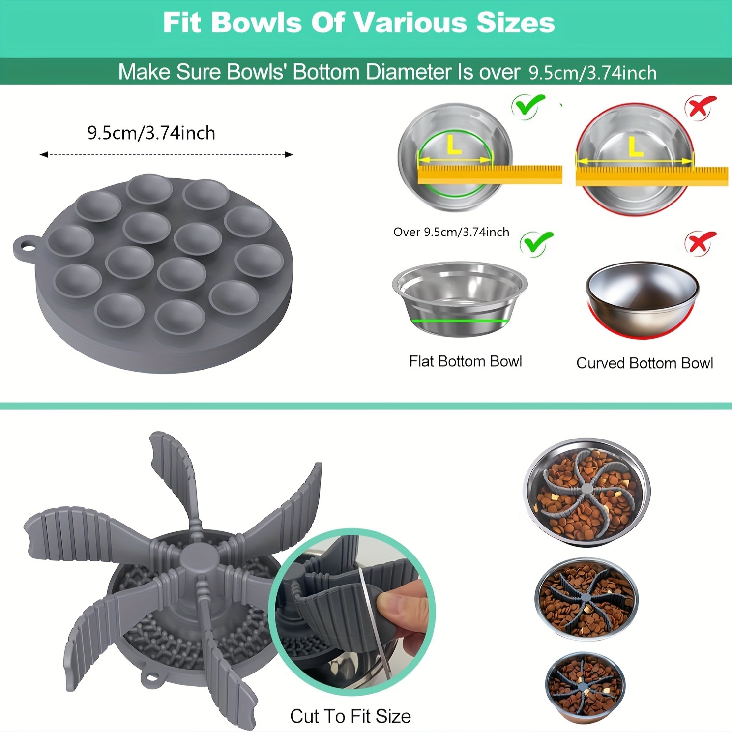 Flat Bottomed Food / Water Bowls for Cats & Dogs (Made to Order