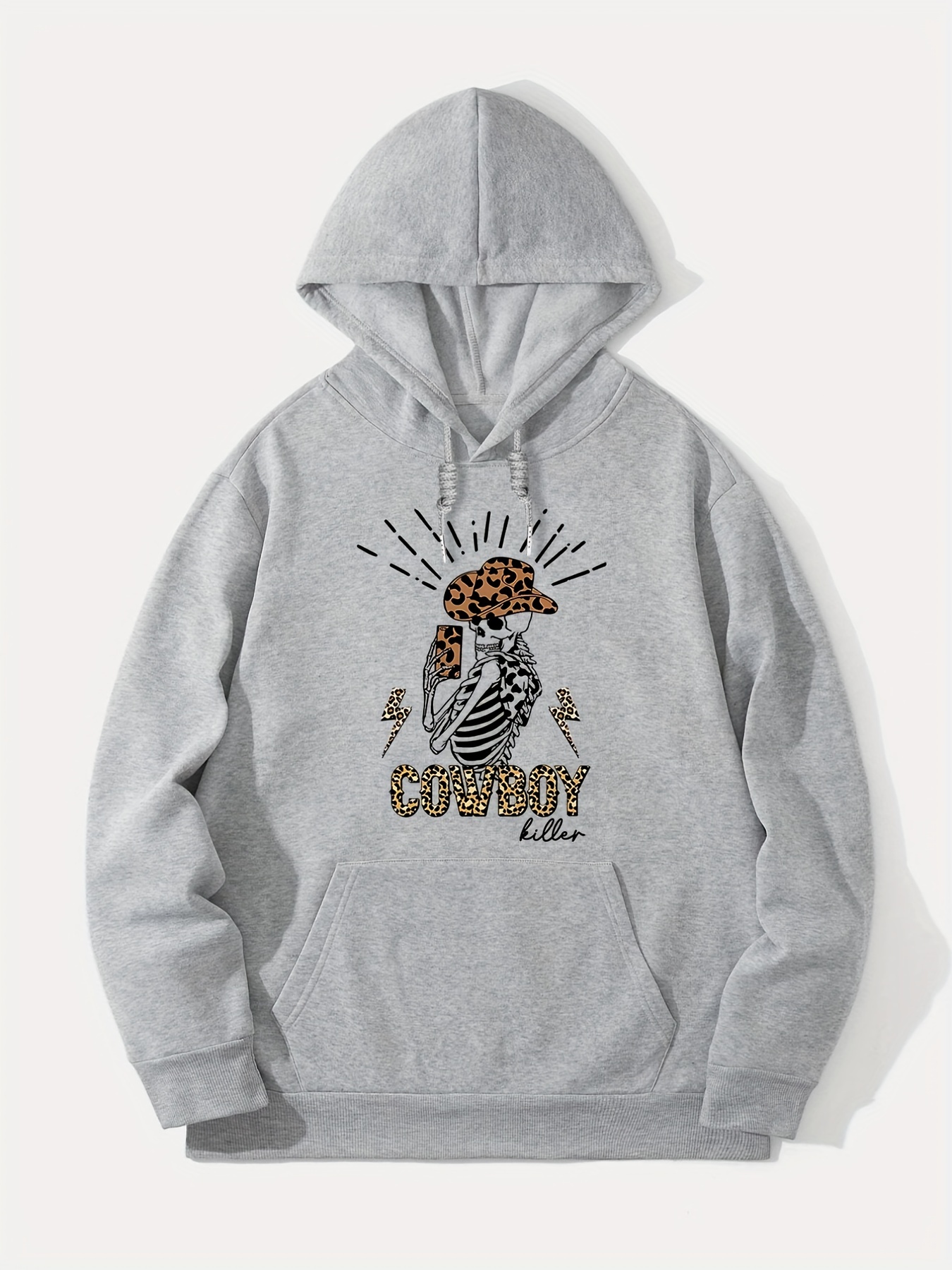 Western Cowboy Print Hoodie, Vintage Drawstring Kangaroo Pocket Hoodies  Sweatshirt, Women's Clothing - Temu