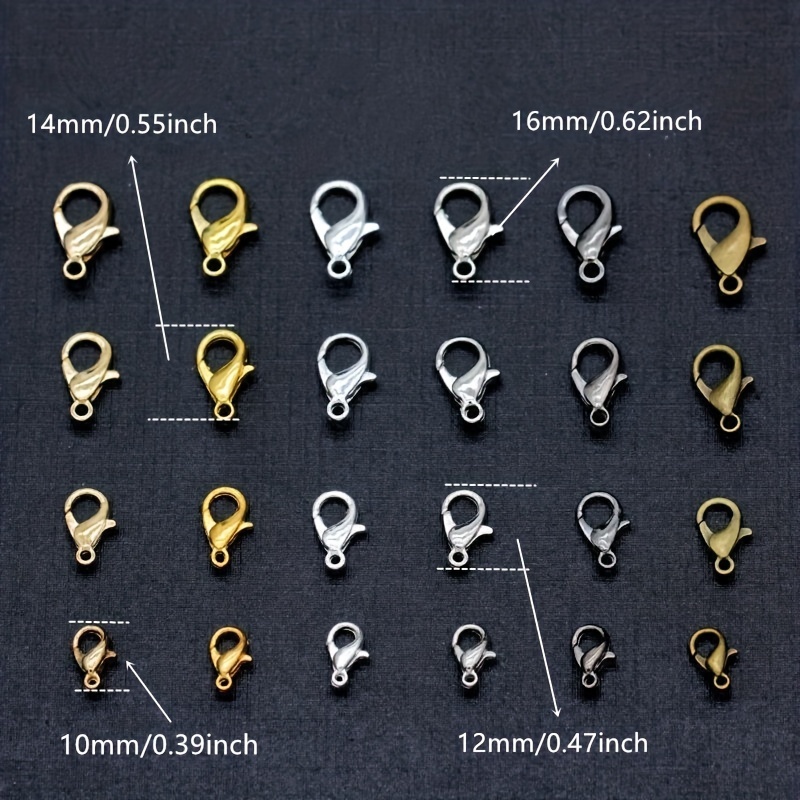 50pcs/lot Jewelry Findings Alloy Lobster Clasp Hooks For Jewelry Making Necklace  Bracelet Chain DIY Supplies