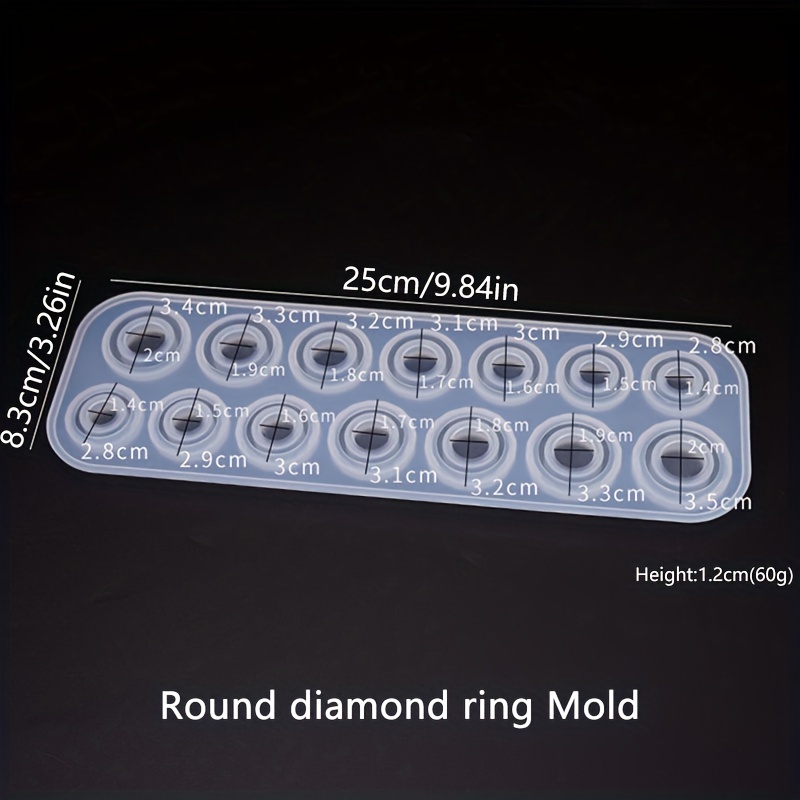 Crystal Drip Glue Resin Mold Ring Whole Plate Round Diamond - Temu