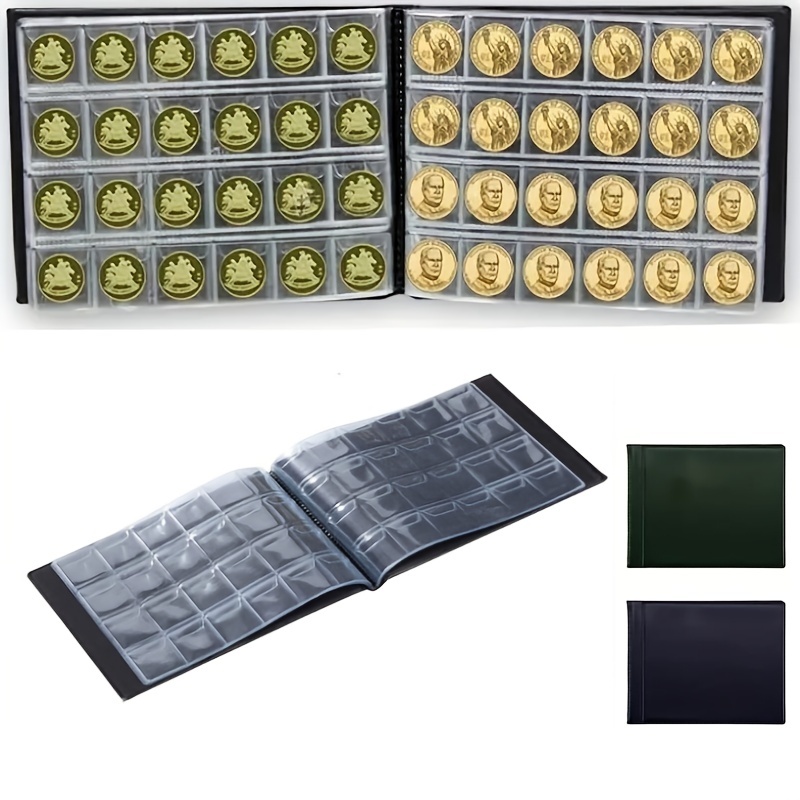 Coin Collection Supplies Book Holder for Collectors, 312 Pockets Coins Collecting Album for 20 25 27 30 38 46mm. Coin Storage Display Organizer Case