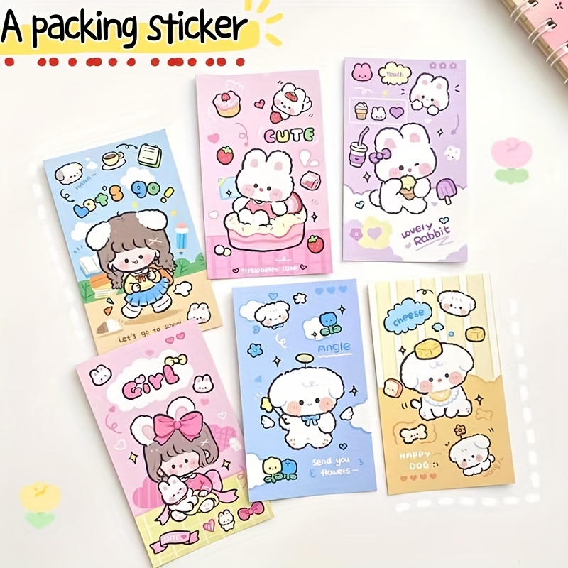 1 Box Cute Cartoon Stickers Paper Sticker Sealing Stickers Diy