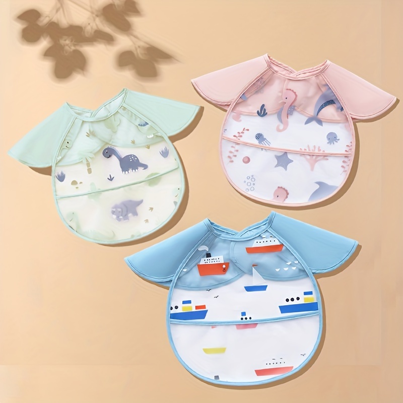 Accmor 5 baberos de manga larga baberos impermeables para bebés babero de  manga para niños pequeños bata de bebé para alimentar 6-24 meses – Yaxa  Store