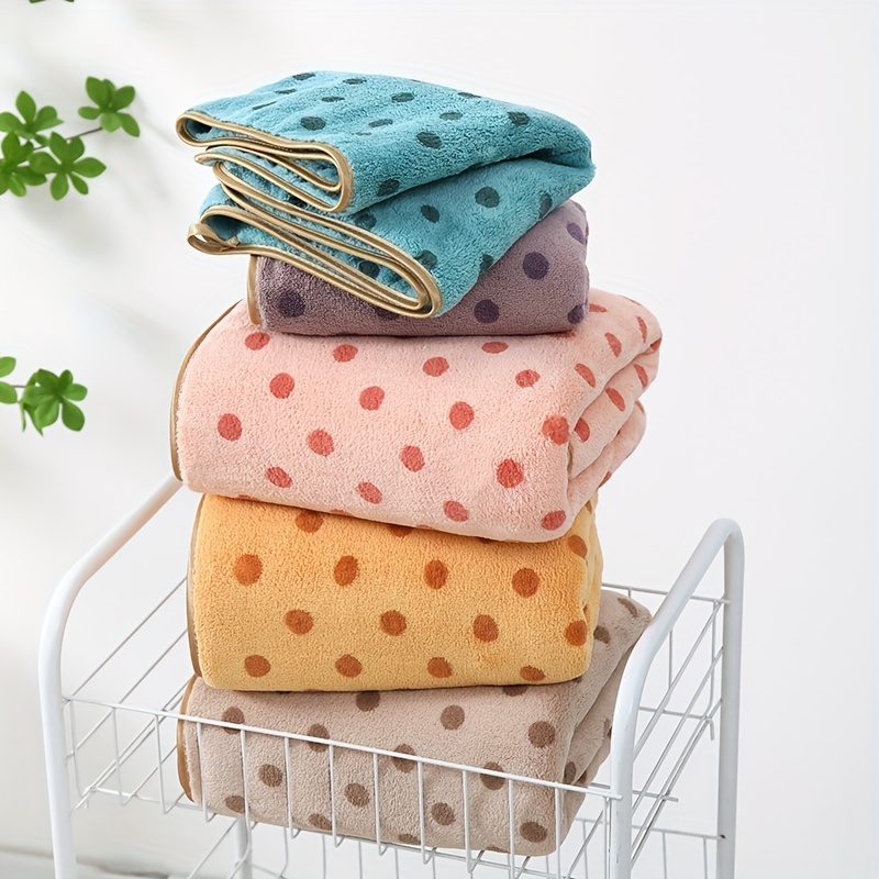 Polka Dots Bath Towels Kids Bathroom Decor. Colorful Polka Dot Kids Towels.  Large Polka Dot Towel & Small Hand Towels. Bath Towel Set 