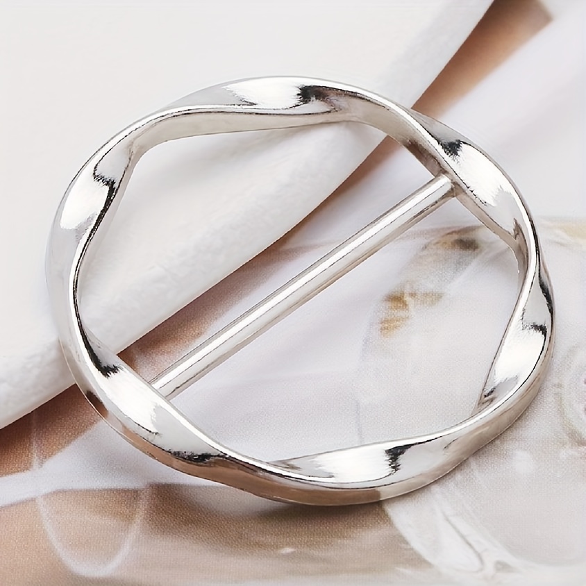 Metal Scarf Ring Clip Elegant Shawl Clips For Women Classic - Temu