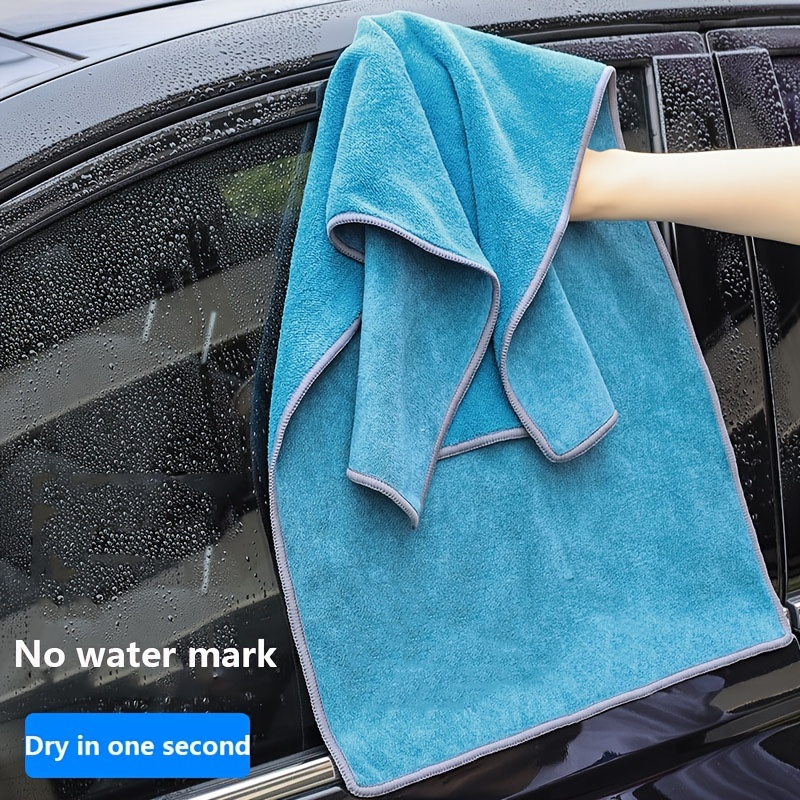 KUNyu Car Wash Towel Double-sided Car Detailing Coral Fleece Water  Absorption Microfiber Cleaning Cloth for Automobile 