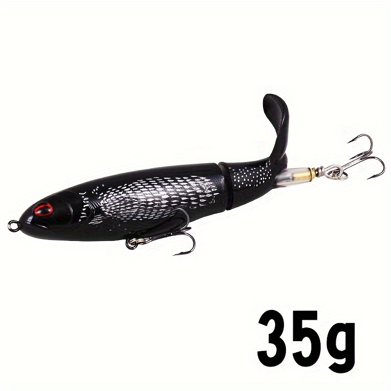 1PC Whopper Popper Topwater Fishing Lure Pencil Bait Tackle Rotating Tail  Trout