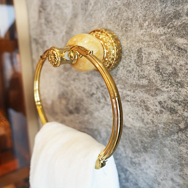 2 Style Vintage brass towel rack ring wall mounted, Gold plated towel ring  holder brushed, Copper antique towel ring bathroom - AliExpress