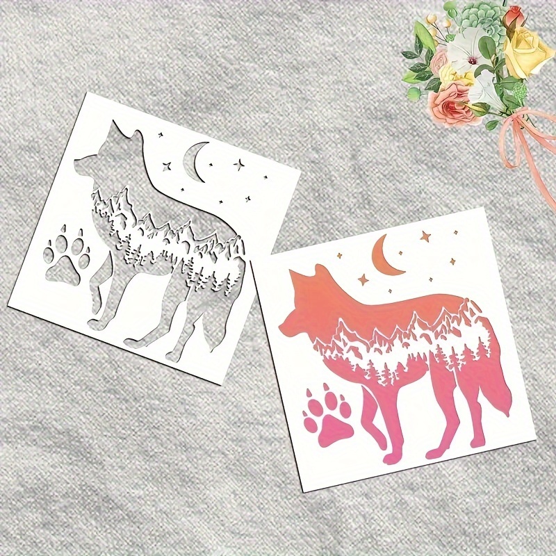 Cute Small Animal Theme Painting Stencils Reusable For Painting