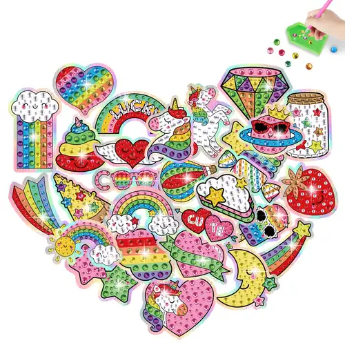 Painting Stickers Kits for Kids Arts for Kids Ages 8-12 Easy to DIY  Creative Mosaic Sticker by Numbers Kits for Kids and Adult Beginners