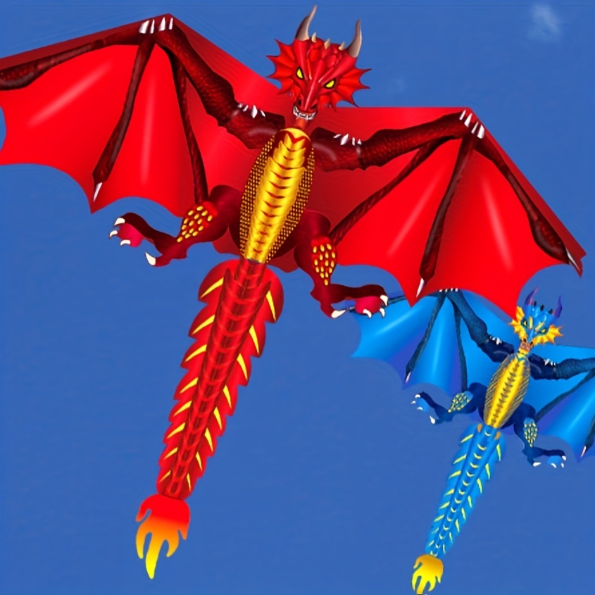 Dragon Kite Facile à Voler Petit Cerf-volant pour Enfants Adultes Débutants  Grande ligne de cerf-volant Jouet pour Voyage de plage en plein air