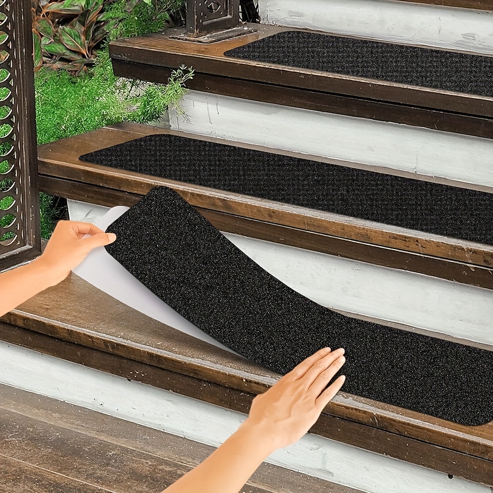 Tiras transparentes antideslizantes para peldaños de escalera, 18 piezas  con rodillo, cinta transparente para peldaños de escaleras para interiores  y