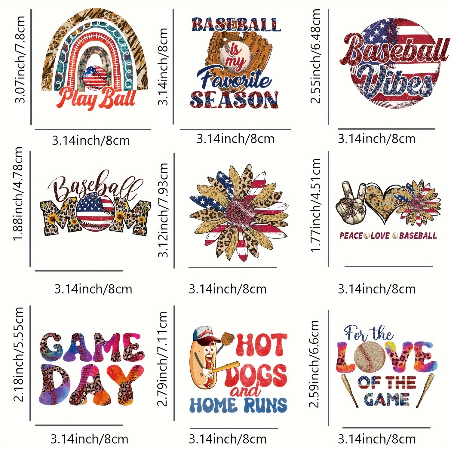 1pc Sport Baseball Mom Heat Transfer Patches Vinyl Designs Iron On  Transfers For T Shirts Heat Transfer Stickers For Clothes Iron On Decals  For Diy Clothing And Pillows