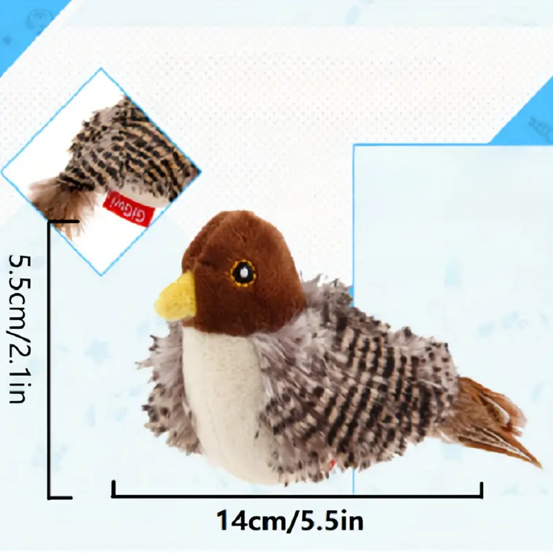 simulation bird cat toy squeaky cat feather toy for indoor cats kitten interactive play toy squeaky cat animal feather toy 1