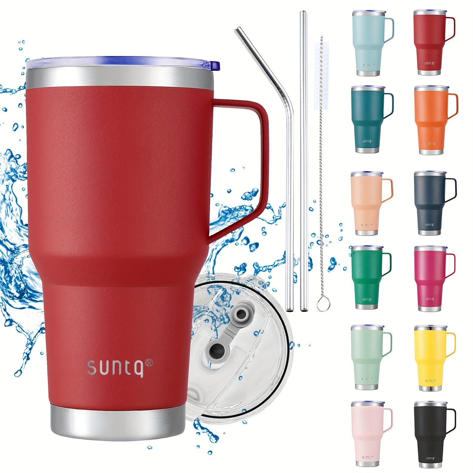 Tumbler With Lid And Straw 18/8 Stainless Steel Vacuum - Temu