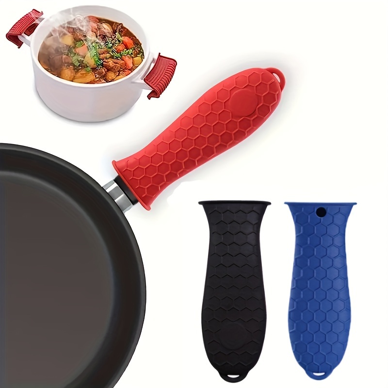 Non-slip Silicone Skillet Handle Holder Set - Protect Your Hands From Burns  While Cooking - Temu