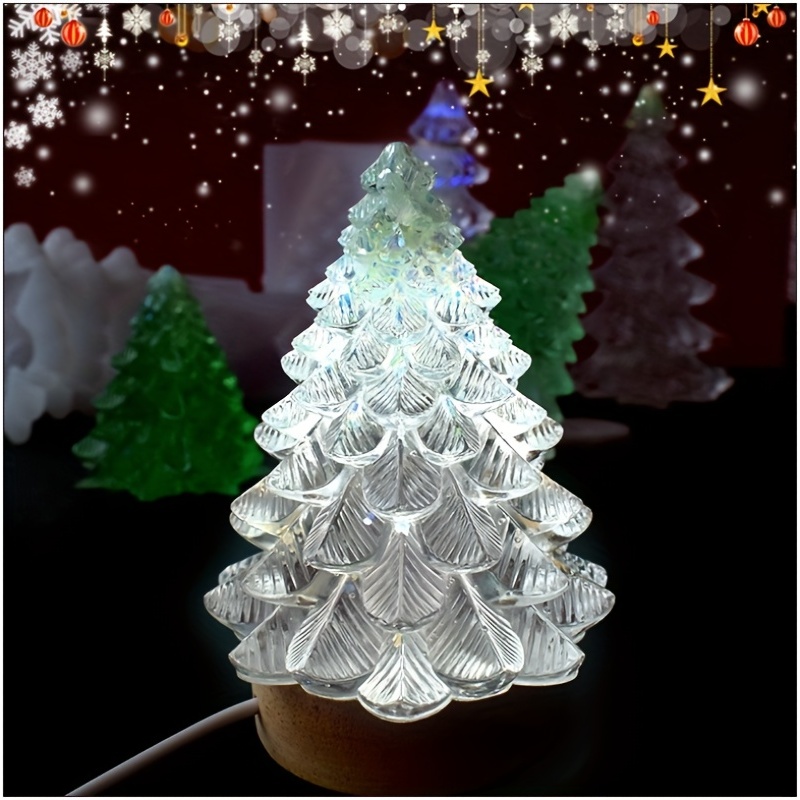 Christmas Decorations 2PC Christmas Tree Silicone Resin Mold 3D