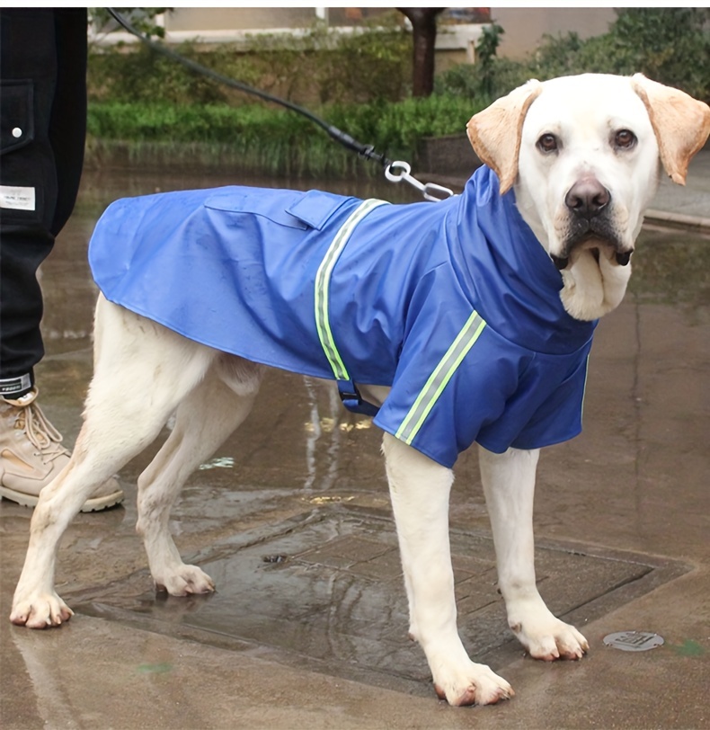 fashionable pet hooded raincoat dog raincoat cape style reflective dog clothing to keep your dog dry and comfortable on rainy days details 18