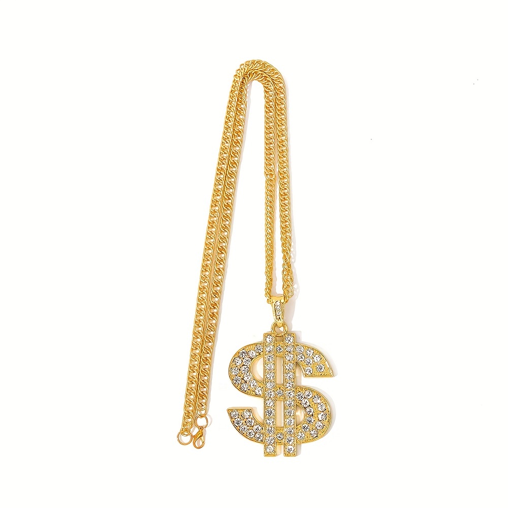 Simulation Golden Dollar Symbol Pendant Necklace