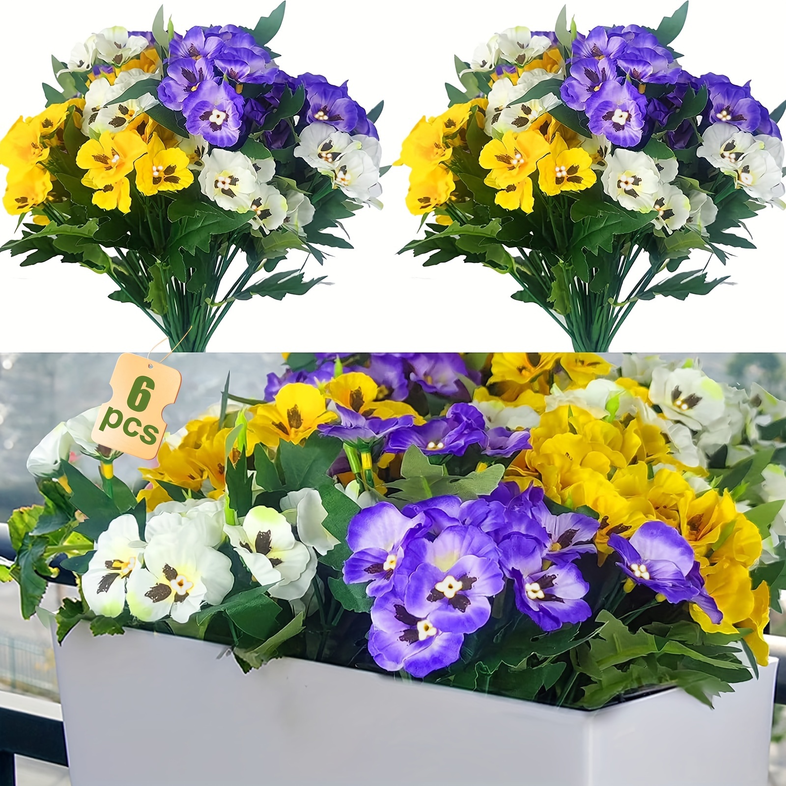 

Artificial Flowers -color Foxglove 6 Bundles Of Artificial Plastic And Silk Flowers Suitable For Home, Wedding, Kitchen, Garden, Table Center Decoration, Indoor And Outdoor Decoration (mixed Colors)