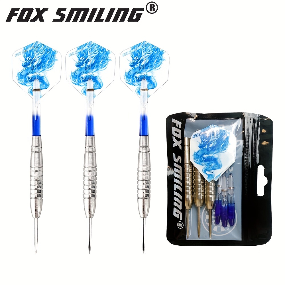 

Fox Smiling 3pcs 22g Professional Steel Tip Darts Pin With Nylon Shafts 2ba Screw