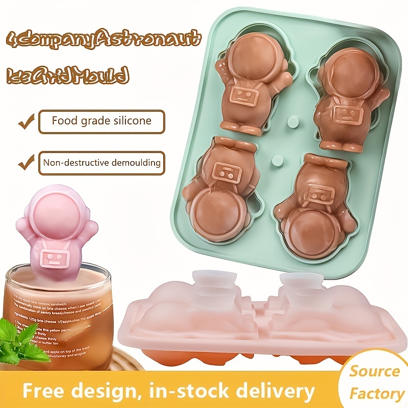 Astronaut ice cube mold FDA silicone ice cube frozen milk tea