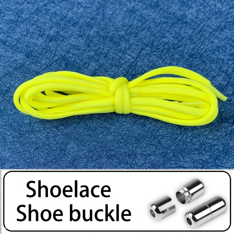 Fashion Flat Elastic Semi-circular Shoelaces Lazy Shoe Laces With Capsule  Buckle - Temu