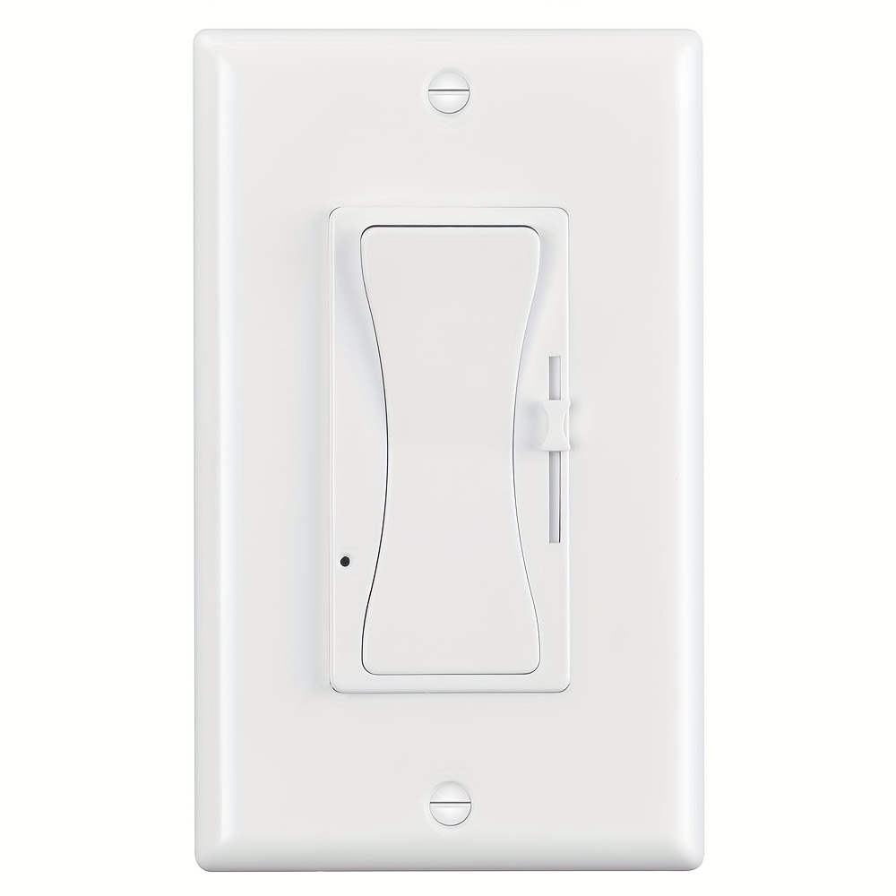 Potenciómetro regulador de luz con interruptor de color blanco