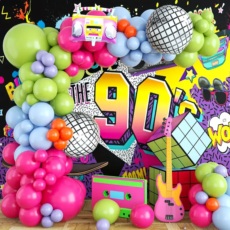 116pcs Disco Party Decoration, Disco Balloon Garland Arch Kit With 4D  Balloon Radio Foil Balloon, Peach Balloon For Birthday Bachelorette Retro  Party