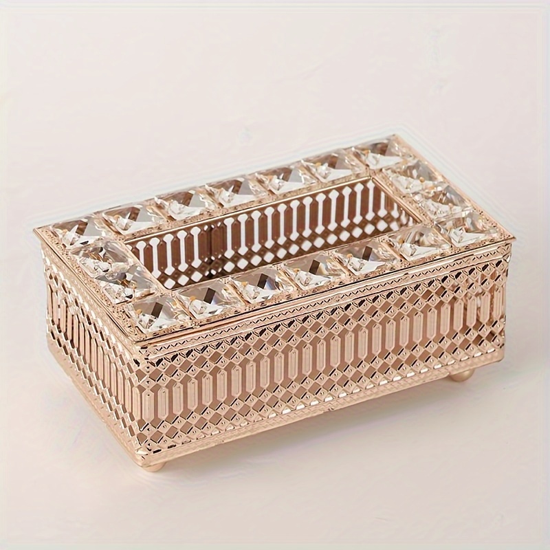 Tissue Box Living Room Light Luxury Crystal Household - Temu