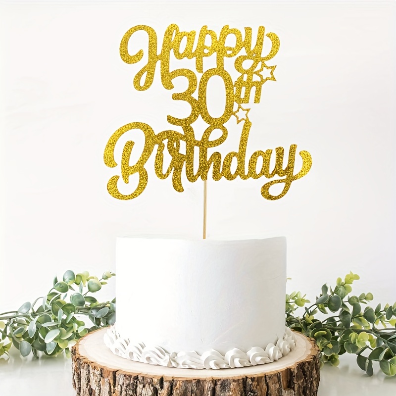 Cake topper 30 ans rose gold - Gateau anniversaire 30 ans