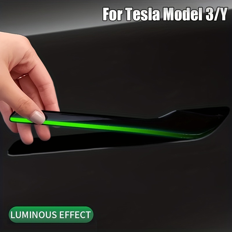 Leucht Auto Türgriff Schutz Aufkleber Tür Griff Anti Scratch Dekor Streifen  Zubehör Für Tesla Modell 3/ Y 2019 2022 Von 8,56 €