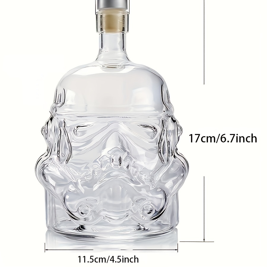Whiskey Decanter Set Creative Whiskey Carafe Decanter with 2 Glasses Clear  Stormtrooper Wine Bottle Decanter for Wine Vodka Liquor Scotch Whikey