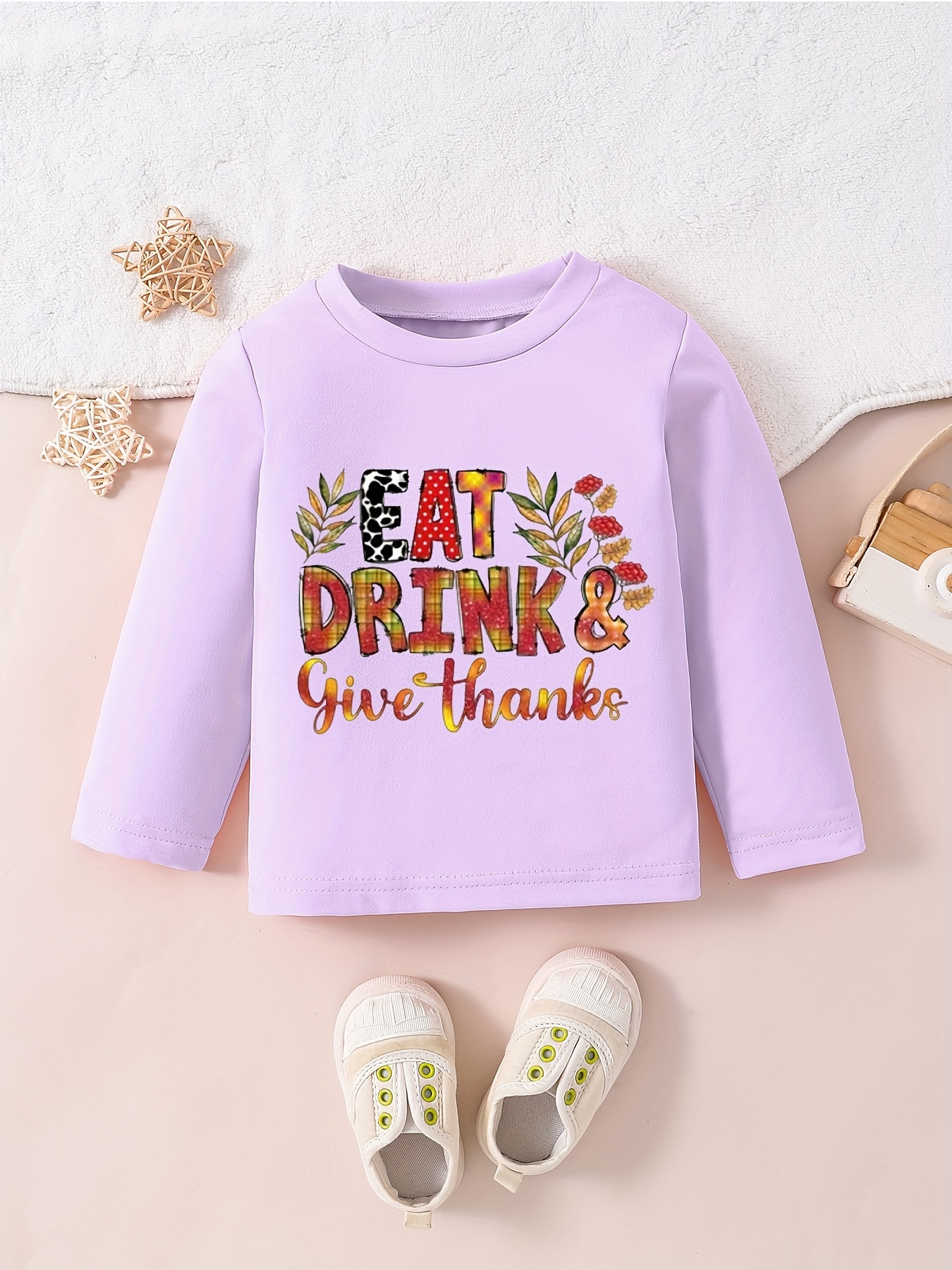 Baby Toddler Girls Comfy Breathable Crew Neck Long Sleeve T - Temu Ireland