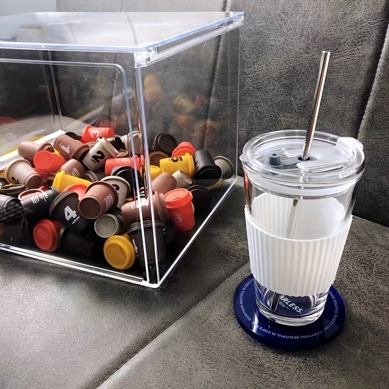 450ml Transparent Glass Cup With Lid And Straw Bubble Tea Iced