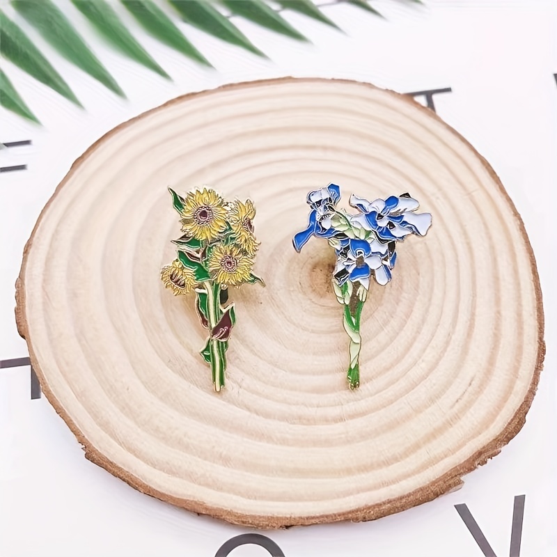 Flower Brooch Enamel Painted Badge Pin Clothing Accessories For Girls Women  - Temu