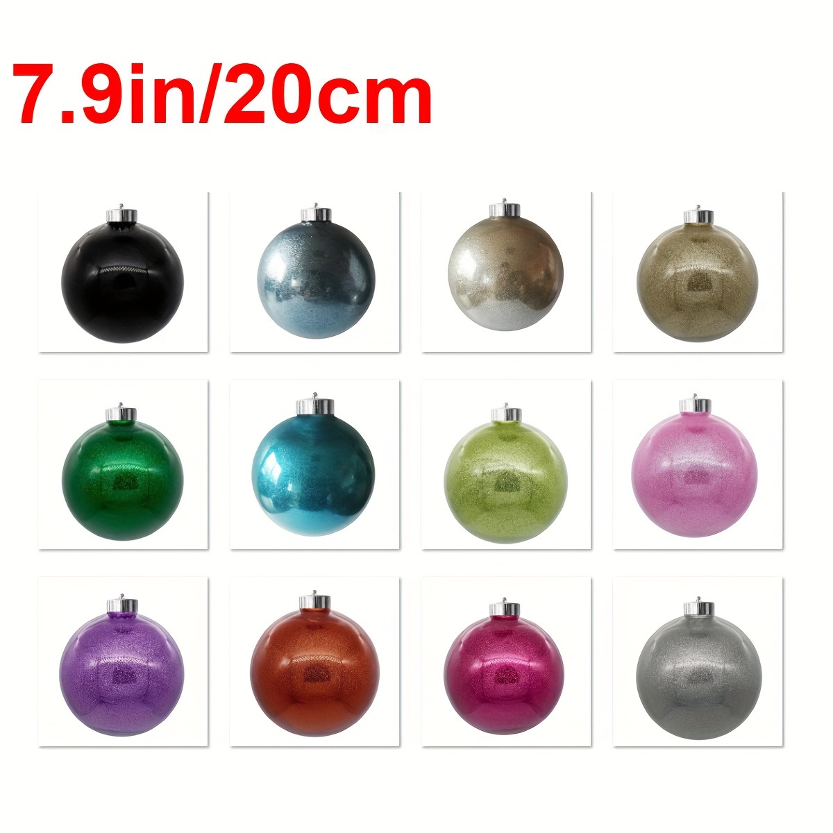 Shiny Christmas Ornaments, Silver