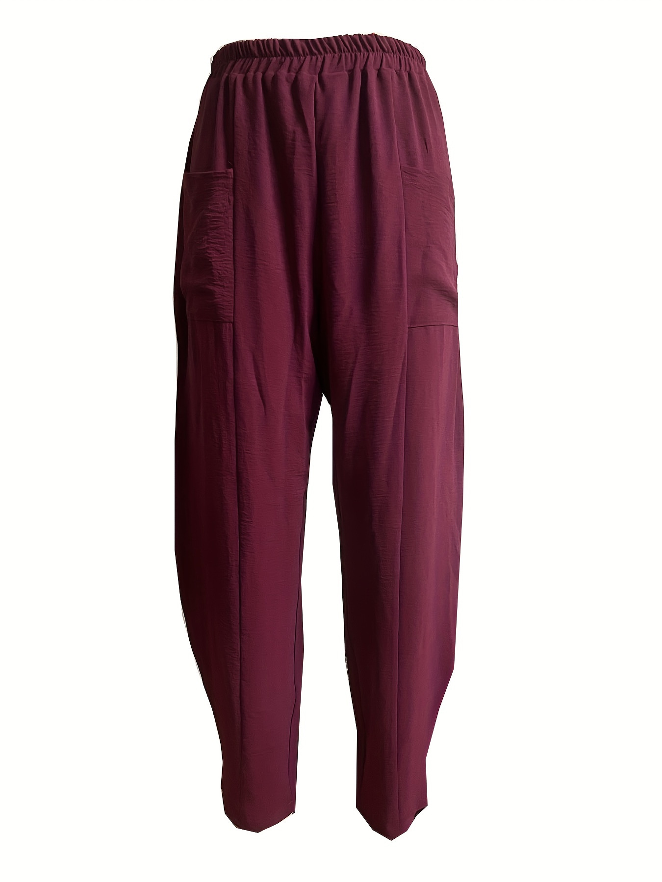 Harem Pants For Women. Harem Pant With Pattern & Big Pocket– Blue, Green,  Pink, Red –Elastic Waist M