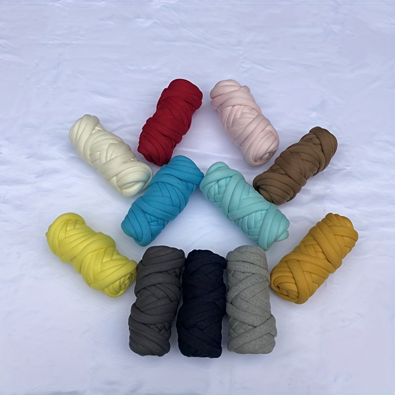 Chunky Knit Yarn Hand Knitting Yarns For Chunky Soft Extra Cotton Washable  Tube Bulky Thread For Braided Knot Throw Blanket DIY
