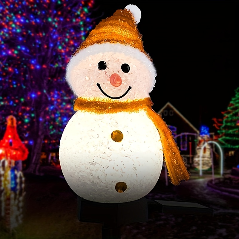 Christmas Solar Snowman Lawn Light Outdoor Waterproof Garden - Temu