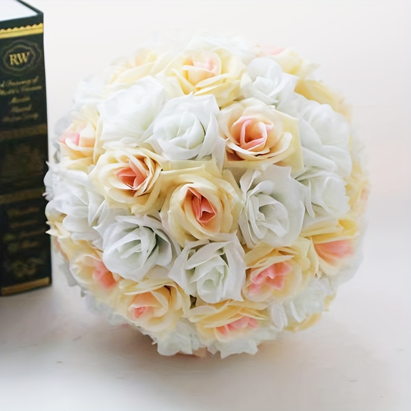 White Rose Artificial Wedding Bouquets For Wedding Car Decoration