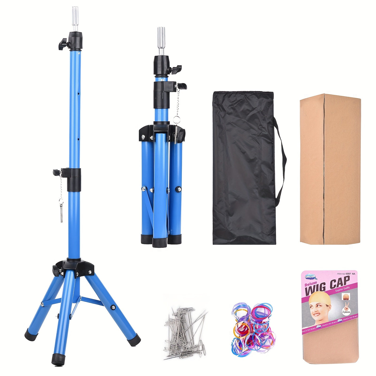 Wig Mannequin Stand Tripod, Adjustable Aluminium Alloy Mannequin Head Stand  Hairdressing Wig Stand for Hairdressing Styling, with Carrying Bag