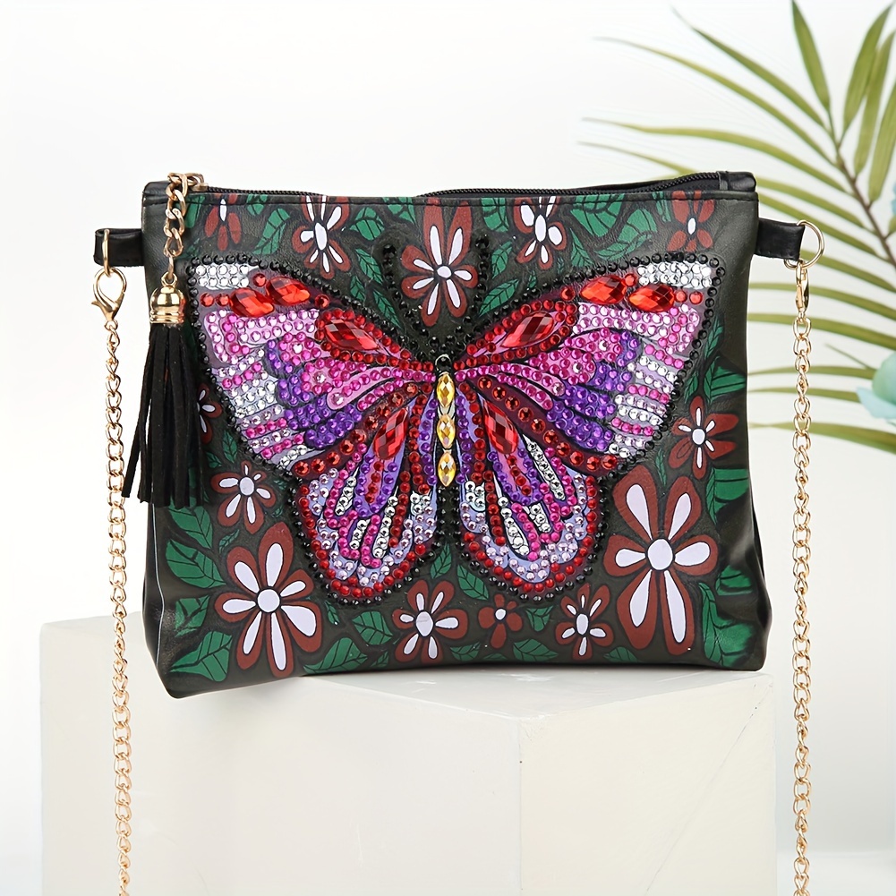 Bricolage diamant peinture papillon pochette sac