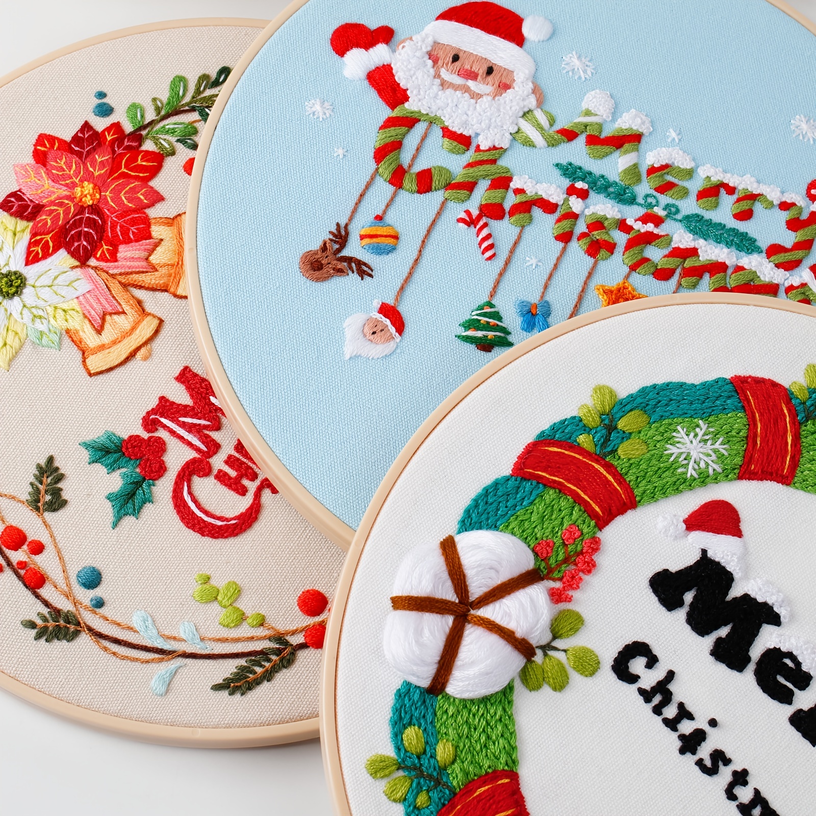 Embroidery Kit Merry Christmas Pattern Including 1 - Temu