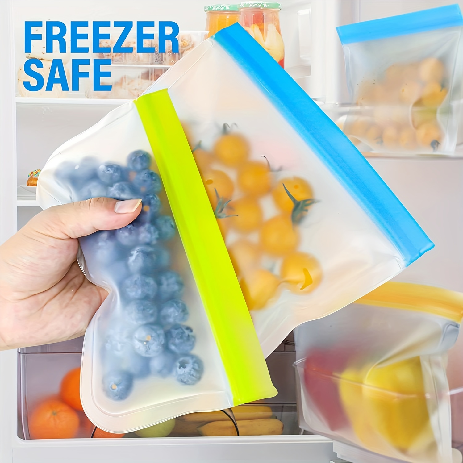 Eva Food Storage Bag Reusable Silicone Freezer Fresh keeping - Temu