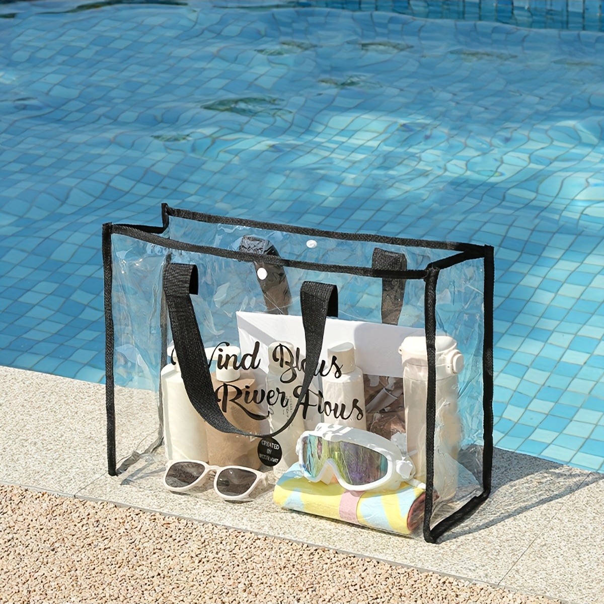 Transparent Outdoor Swimming Bag Waterproof Beach Bag