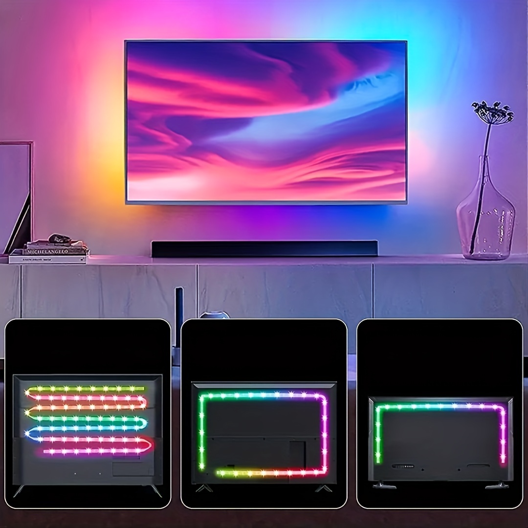 Tira de luces Led para TV Multicolor USB Blanco Frío/Cálido con