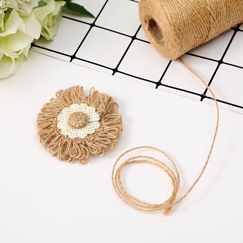 Natural Hemp Cord Jute Twine String Rope for Arts Crafts DIY Gift Packing Wedding Birthday Baby Shower Decoration Gardening Ornament (Royal Blue)