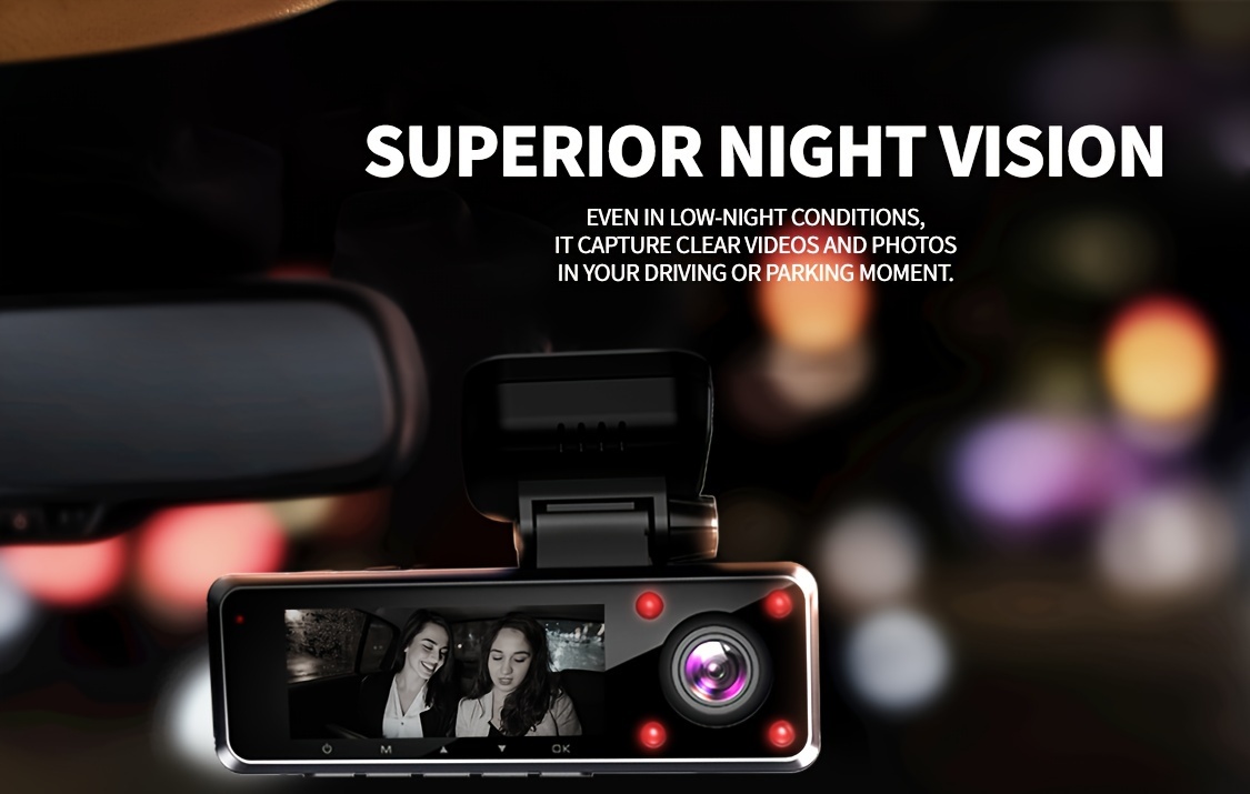 Compre 12 visión Nocturna 2,5 K 1080p 1080p 3 Canal Dash Cam